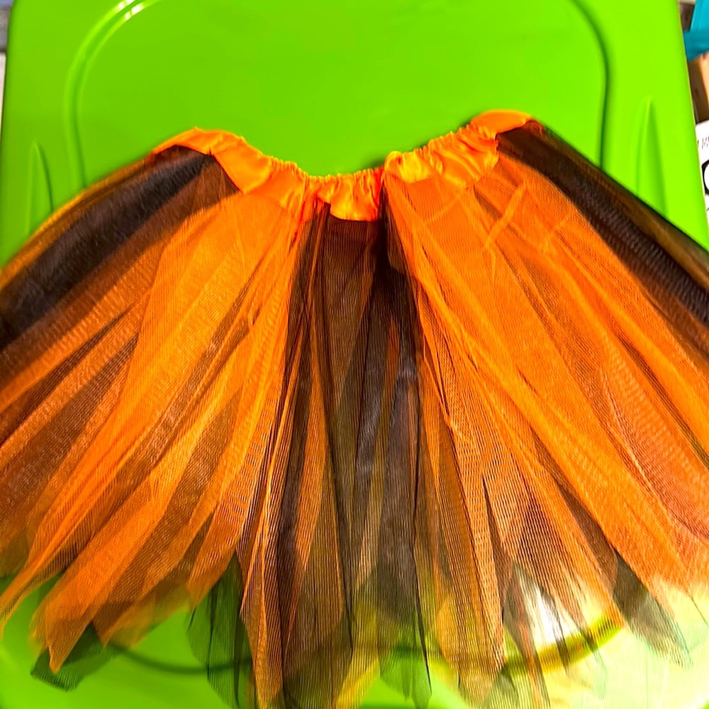 Tutu Black and Orange ONE SIZE adult NEW Halloween 🎃